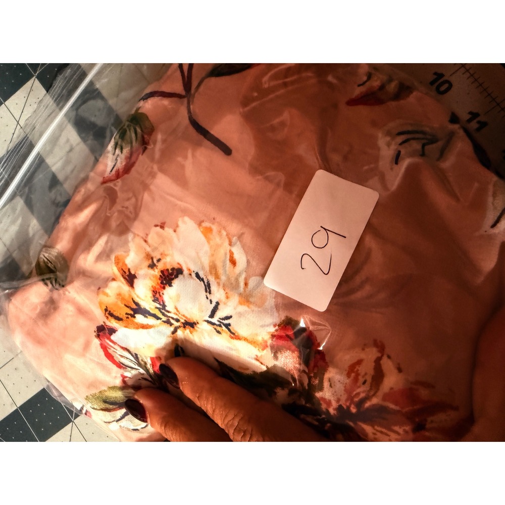 XTAREN Plus Peach Floral Wrap Maxi Dress Long Sleeve 2X - Picture 10 of 10
